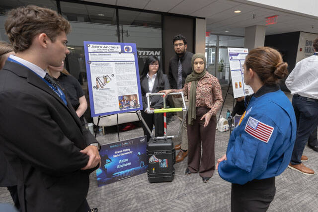 The Astro Anchors talk to a NASA astronaut about their project
